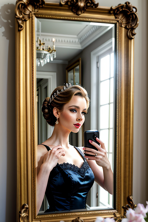 mirror photo pose girl simple